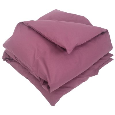 LINNEA Housse de couette uni 100% coton alto 300x240 cm - Violet Raisin