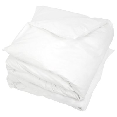 LINNEA Housse de couette uni 100% coton alto 300x300 cm - Blanc