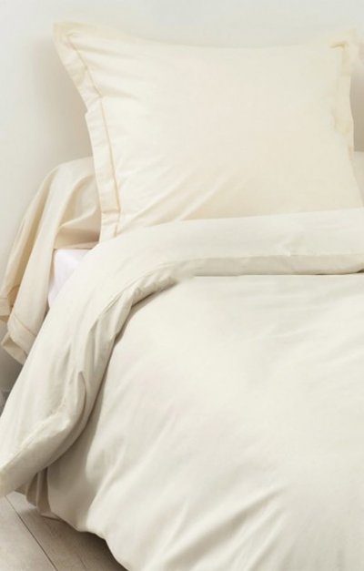 NON RENSEIGNE Housse de Couette Unie en 100 % Coton - Ecru Lav&eacute; - 200 x 200 cm