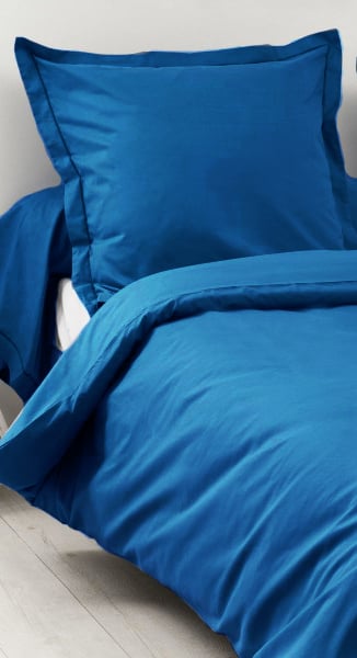 TRADILINGE Housse de Couette Unie en 100 % Coton - Nautique - 200 x 200 cm