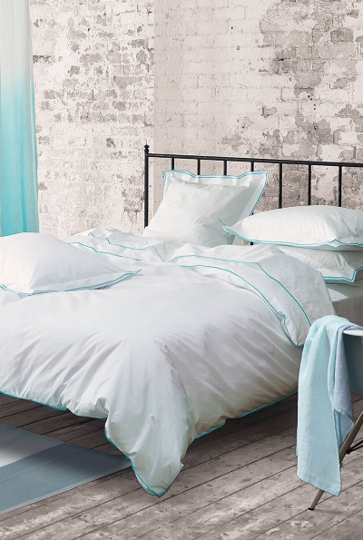 DESIGNERS GUILD Housse de couette unie en percale de coton, Astor