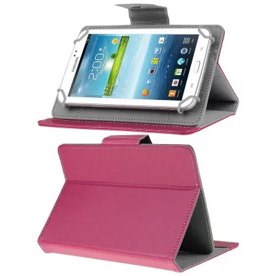 YONIS Housse de protection pliable en simili cuir rose pour tablette tactile 9 pouces 