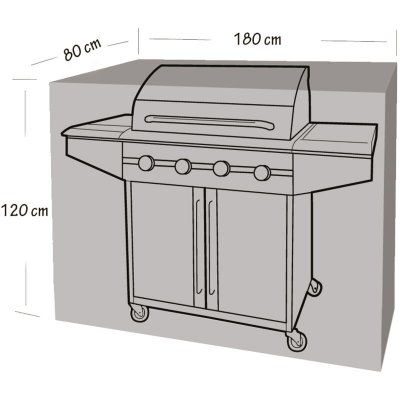 WERKA PRO Housse de protection pour barbecue et plancha  180x80x120cm  Werkapro