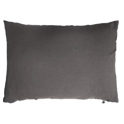 HOUSSE DE REVE Housse De R&ecirc;ve Granit Anthracite 50 X 70 Cm Coton