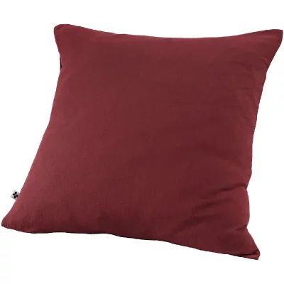 HOUSSE DE REVE Housse De R&ecirc;ve Lie De Vin Bordeaux 60 X 60 Cm Coton