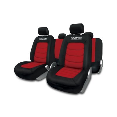 SPARCO Housse de sieges Noir Rouge 11-pieces - Noir