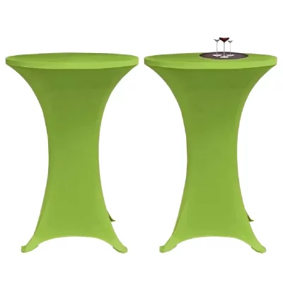 VIDAXL Housse de table extensible 2 pcs 80 cm Verte 30322 - Vert