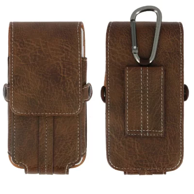 AVIZAR Housse Etui Ceinture Porte-carte Universel Smartphone taille XL - Marron