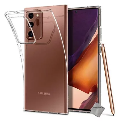 HTDMOBILES Housse Etui Coque Gel Samsung Galaxy Note 20 Ultra + Film Ecran - Transparent Tpu