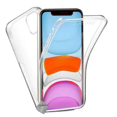 HTDMOBILES Housse etui coque silicone gel 360 integrale Apple iPhone 11 + verre trempe - TR