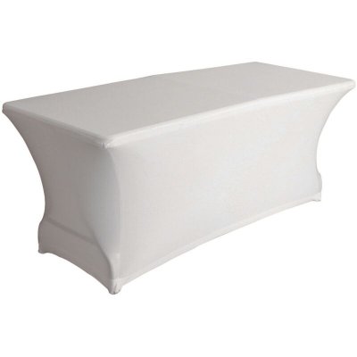 PEREL Housse extensible pour table rectangulaire - blanc