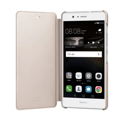 HUAWEI Housse folio clapet original or  p9 lite P9 Lite Leather case Gold