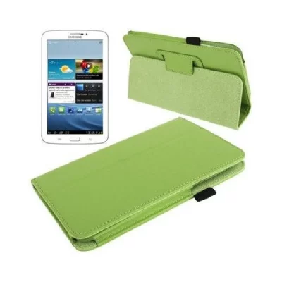 YONIS Housse Int&eacute;grale Anti Choc Rayure Poussi&egrave;re Cuir Vert Samsung Galaxy Tab 3 7' - 