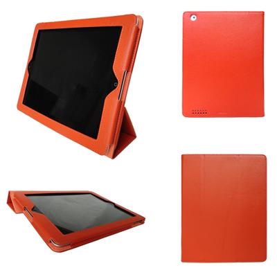 GENERIQUE Housse iPad 2 et 3 orange pliable Style Cuir 