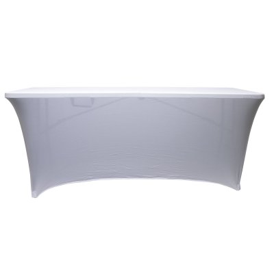 WERKAPRO Housse nappe  pour table pliante 240cm  Blanche
