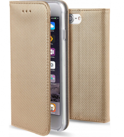 HTDMOBILES Housse Pour Apple Iphone 17e - Etui Coque Pochette Portefeuille + Film Ecran - Or Magnet