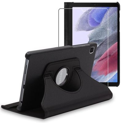 EBESTSTAR Housse pour Galaxy Tab A7 Lite 8.7 T220 T225 Support Rotatif 360 PU Cuir , Noir + Film VERRE Tremp&eacute;