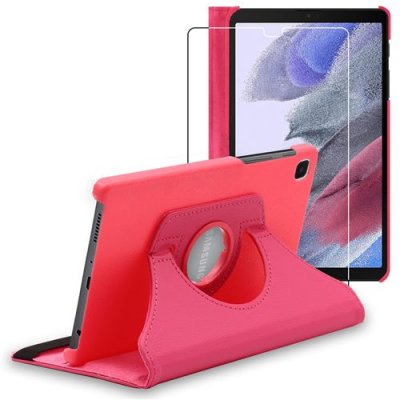 EBESTSTAR Housse pour Galaxy Tab A7 Lite 8.7 T220 T225 Support Rotatif 360 PU Cuir , Rose + Film VERRE Tremp&eacute;
