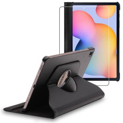 EBESTSTAR Housse pour Galaxy Tab S6 Lite 10.4 P610 P615 Support Rotatif 360 PU Cuir , Noir + Film VERRE Tremp&eacute;