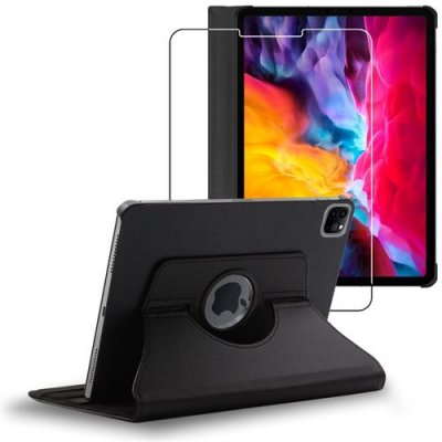 EBESTSTAR Housse pour iPad Air (2020) 10.9, iPad Air 4 Support Rotatif 360 PU Cuir , Noir + Film VERRE Tremp&eacute;