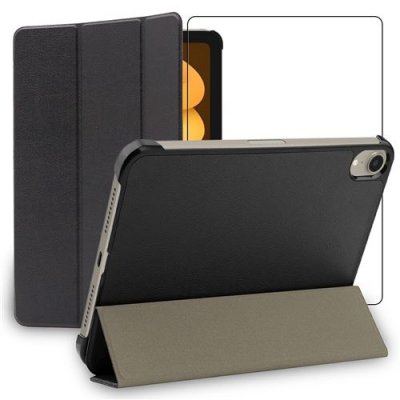 EBESTSTAR Housse pour iPad mini 2021 8.3'' (6 gen) Smart Case Support Auto-veille, Noir + Film VERRE Tremp&eacute;