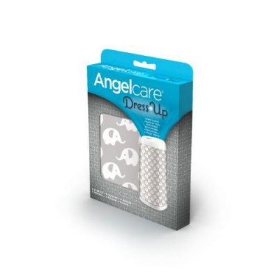 ANGELCARE Housse pour poubelle &agrave; couches Dress Up El&eacute;phant Gris 