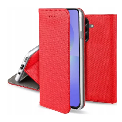 HTDMOBILES Housse pour Samsung Galaxy A37 5G - etui coque pochette portefeuille + film ecran - ROUGE MAGNET -