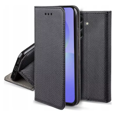 HTDMOBILES Housse pour Samsung Galaxy A37 5G - etui coque pochette portefeuille + verre trempe - NOIR MAGNET -