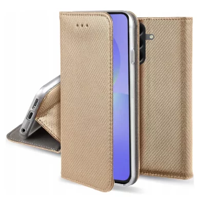 HTDMOBILES Housse pour Samsung Galaxy A37 5G - etui coque pochette portefeuille + verre trempe - OR MAGNET