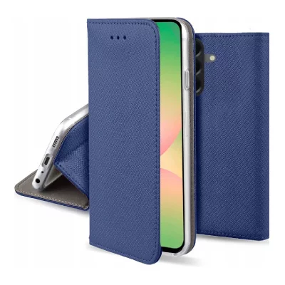 HTDMOBILES Housse pour Samsung Galaxy A57 5G - etui coque pochette portefeuille + verre trempe - BLEU MAGNET -