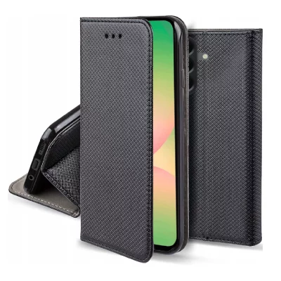HTDMOBILES Housse pour Samsung Galaxy A57 5G - etui coque pochette portefeuille + verre trempe - NOIR MAGNET -