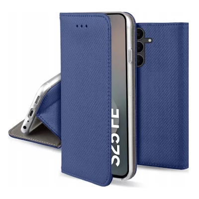 HTDMOBILES Housse Pour Samsung Galaxy S25 Fe 5g - Etui Coque Pochette Portefeuille + Film Ecran - Bleu Magnet