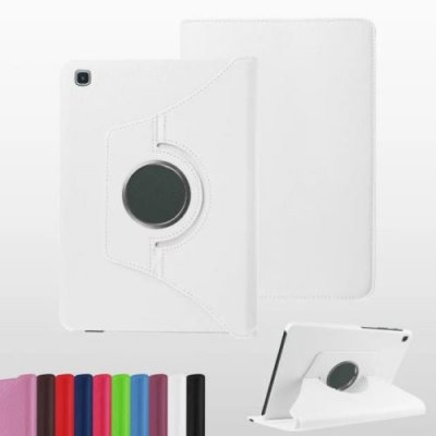XEPTIO Housse pour Samsung Galaxy TAB S6 LITE 10,4 pouces SM-P610 rotative 360 degr&eacute;s blanche