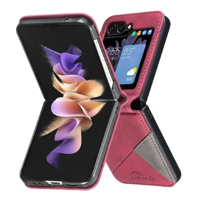 HTDMOBILES Housse pour Samsung Galaxy Z Flip 7 - etui coque pochette portefeuille - ROUGE
