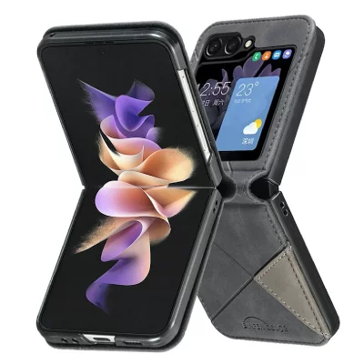 HTDMOBILES Housse pour Samsung Galaxy Z Flip 7 FE - etui coque pochette portefeuille - NOIR