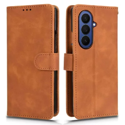 HTDMOBILES Housse pour Samsung Galaxy Z Fold 7 - etui coque pochette portefeuille - MARRON