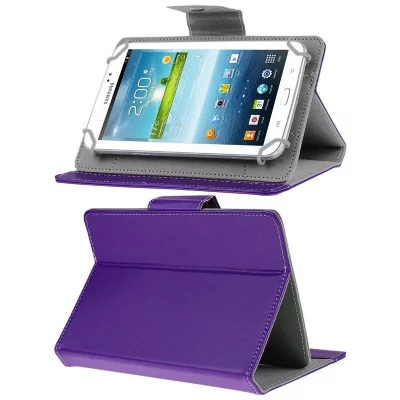 YONIS Housse Protection &Eacute;tui Pliable Simili Cuir Violet Pour Tablette Tactile 7 Pouces 