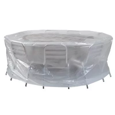 RIBILAND HOUSSE RONDE POUR TABLE DE SALON DE JARDIN diam 200 x H80