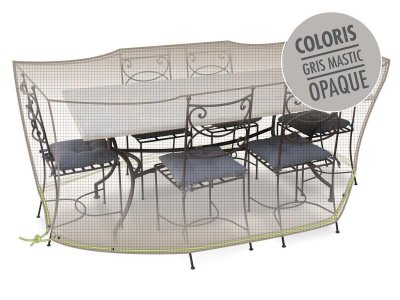 JARDILINE Housse table rectangulaire + chaises 6/8 personnes cover one