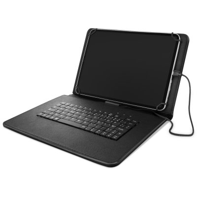 AVIZAR Housse Tablette 10 Pouces Avec Clavier Azerty Usb-c Fonction Support Noir