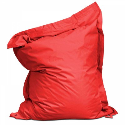 OVIALA Housse vide de pouf de jardin en polyester rouge 140 x 120 cm
