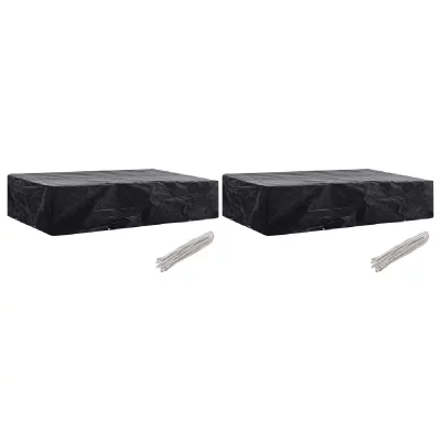 VIDAXL Housses de chaise de jardin 8 oillets 2 pcs 218 x 77 x 55 cm