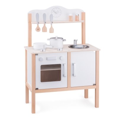 NEW CLASSIC TOYS Houten Kinderkeuken Bon Appetit Wit - 55 x 30 x 89 cm