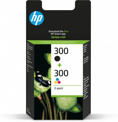 HP  300 2-Pack Noir + 3 couleurs