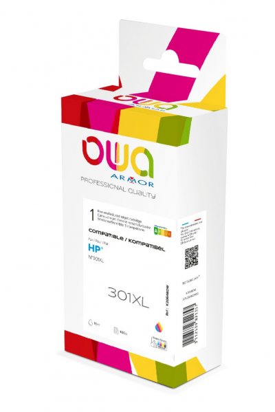 OWA Hp 301xl Cartouche Encre Remanufactur&eacute; Haute Capacit&eacute; 3 Couleurs
