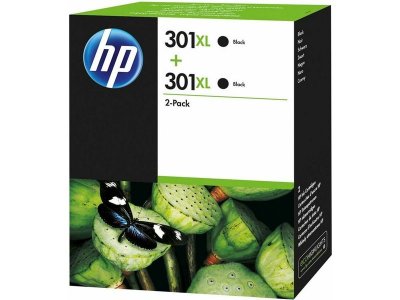 HP  301XL - Pack 2 cartouches - Noir D8J45AE 