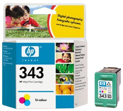 HP  343 Cartouche D'Encre D'Origine Cyan Magenta Jaune