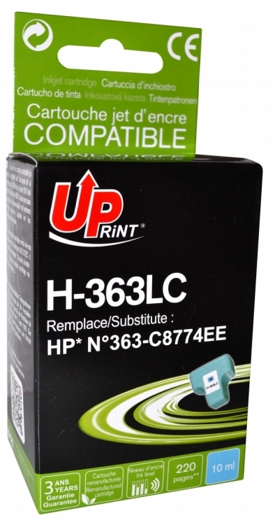 UPRINT Hp 363 xl cartouche d'encre compatible cyan light 3584770880361