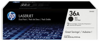HP  36A pack de 2 toners LaserJet noir authentiques CB436AD