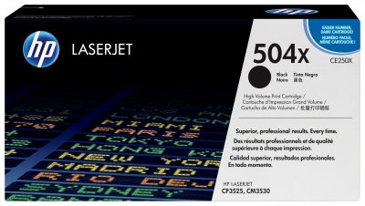 HP  504X toner LaserJet noir grande capacit&eacute; authentique CE250X
